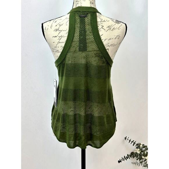 MPG Sport Halter Sleeveless Partial See Through Tank Top Allude S - Picture 8 of 11